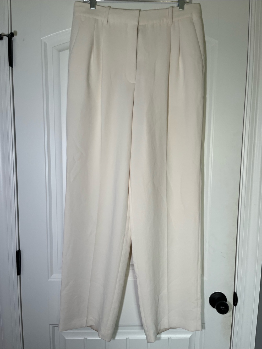 Aritzia The Effortless Pant High-Rise Straight-Leg Trousers Crepette Size 12
